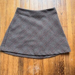 Princess Polly Checkered Plaid Mini Skirt in Gray and Brown